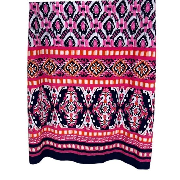 Eliza J Bright Pink Geometric Print Dress. Fully Lined. Size 4. Great Condition! - Picture 3 of 12